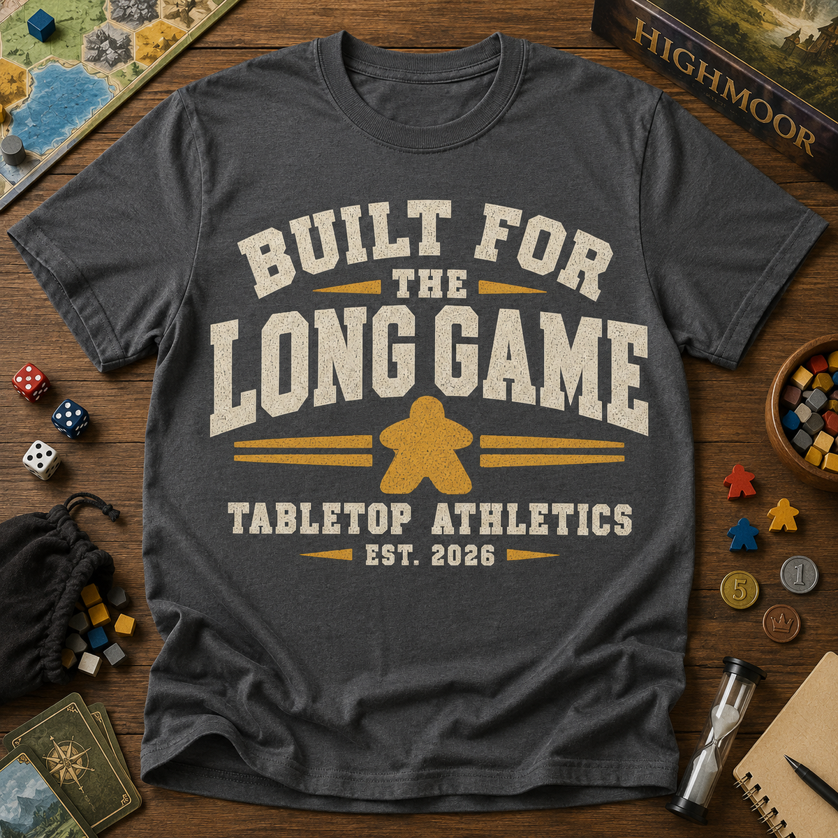 Built for the Long Game: Tabletop Athletics Board Game T-Shirt