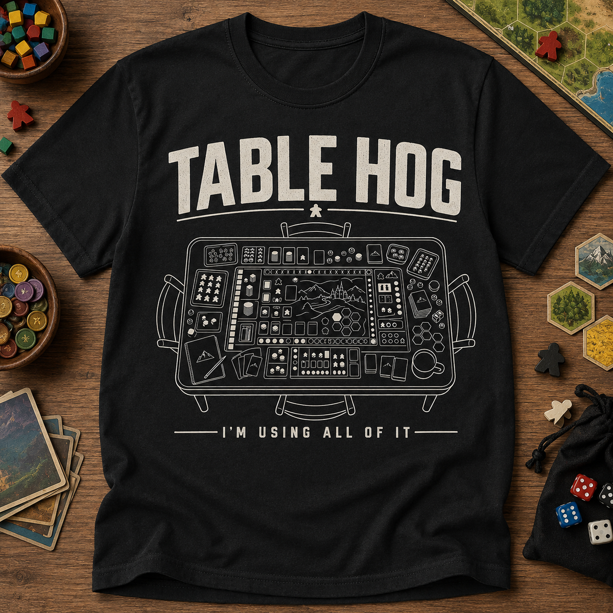 Table Hog Board Game T-Shirt
