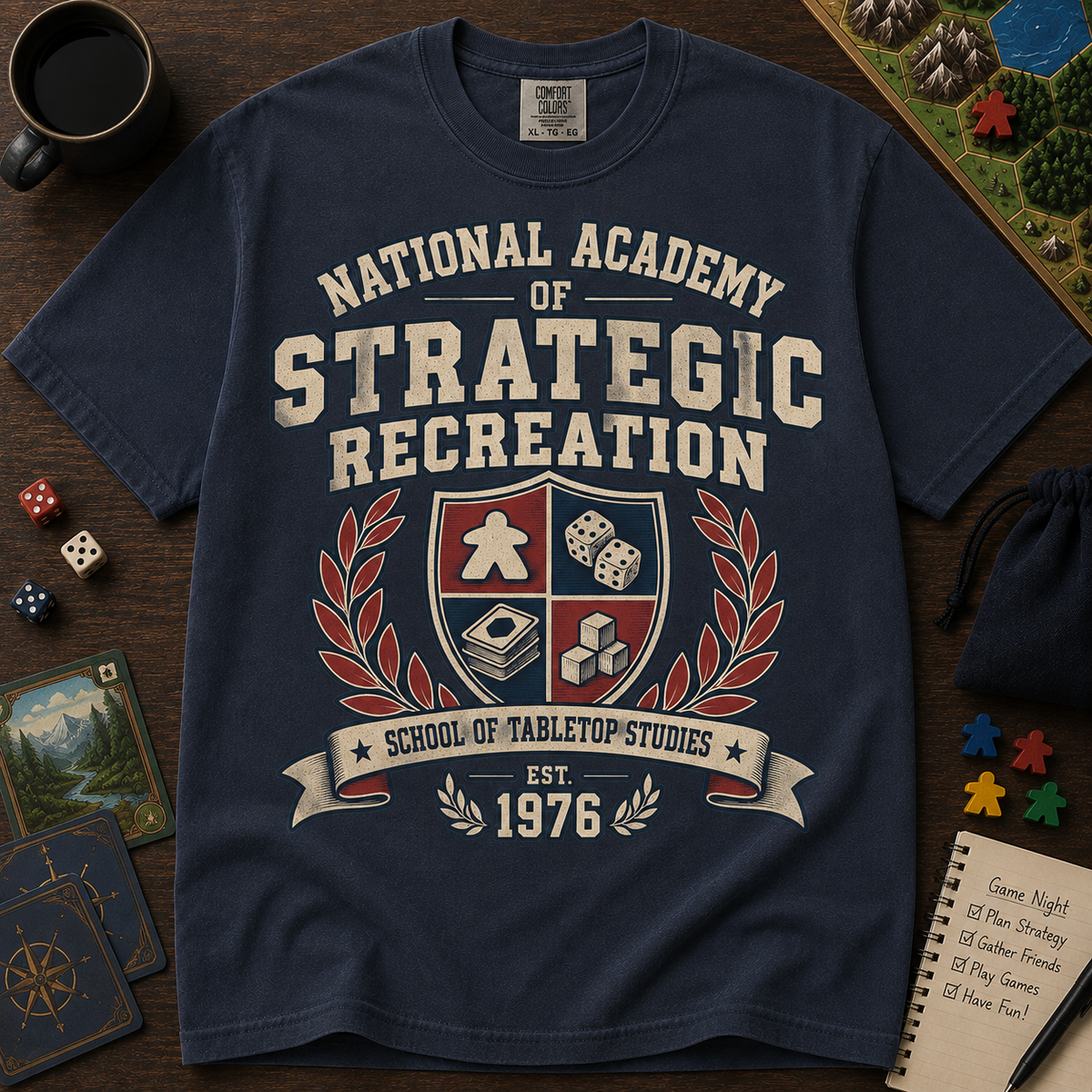 National Academy of Strategic Recreation Board Game T-Shirt