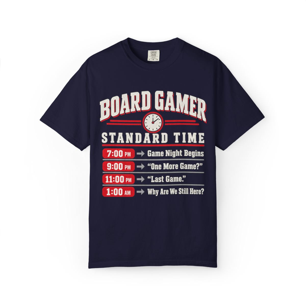 Board Gamer Standard Time Table T-Shirt