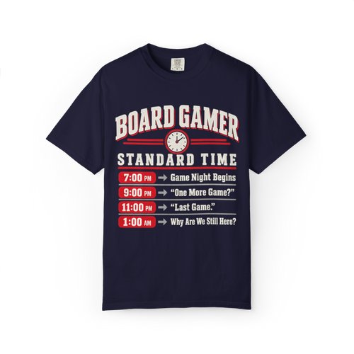 Board Gamer Standard Time Table T-Shirt
