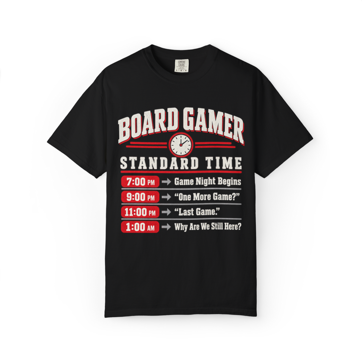 Board Gamer Standard Time Table T-Shirt