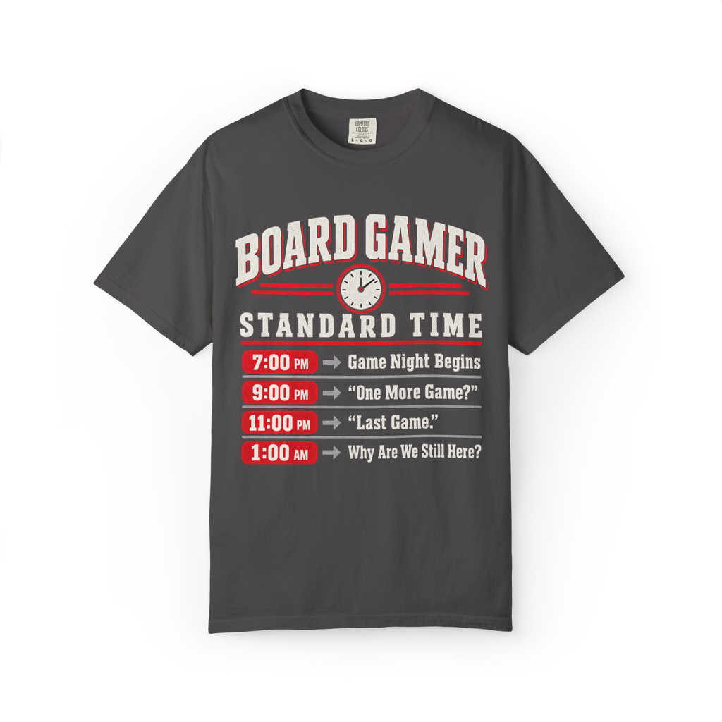 Board Gamer Standard Time Table T-Shirt