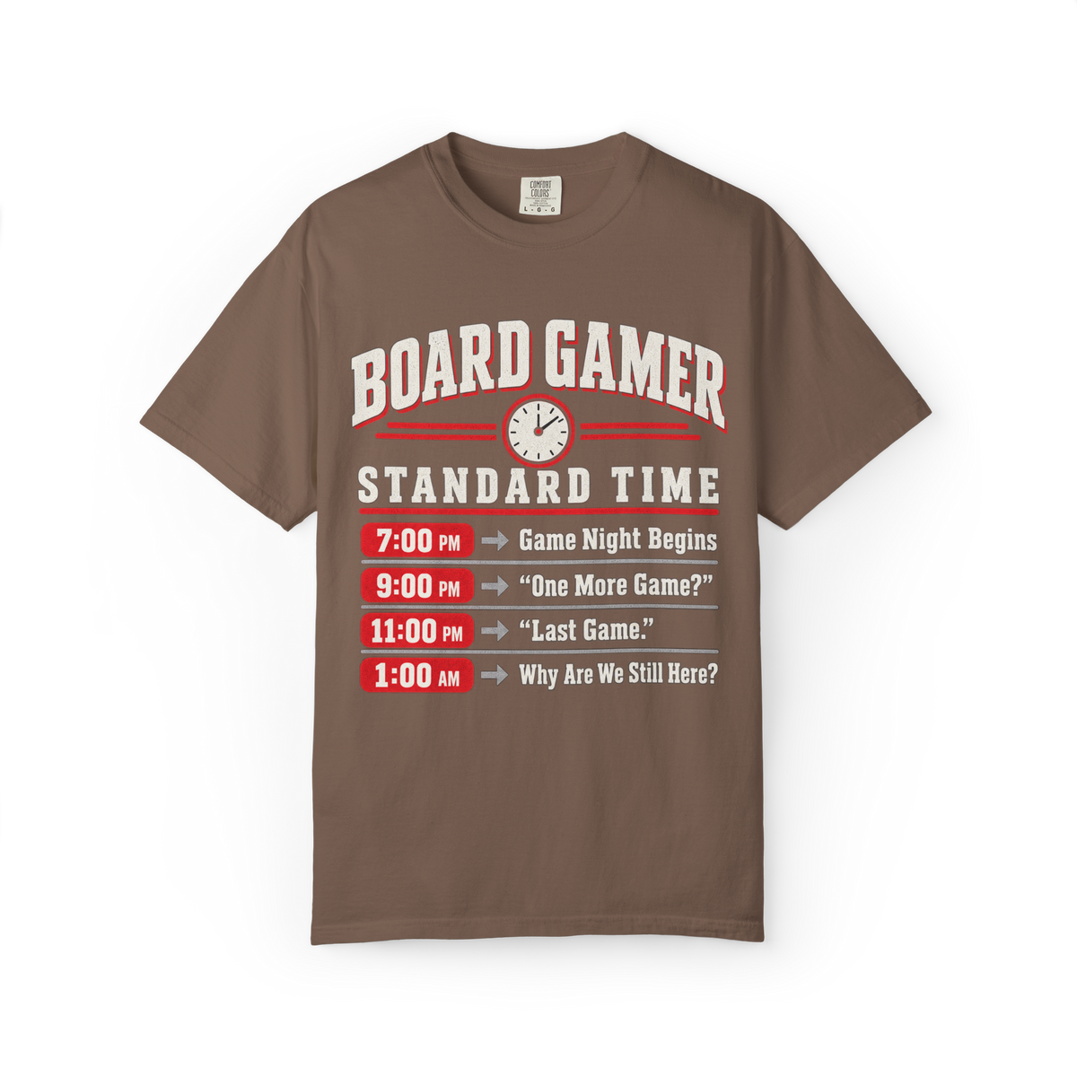 Board Gamer Standard Time Table T-Shirt