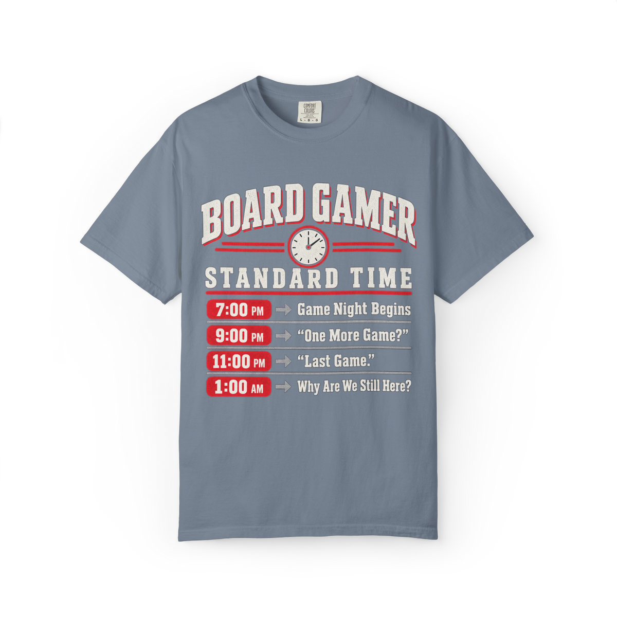Board Gamer Standard Time Table T-Shirt