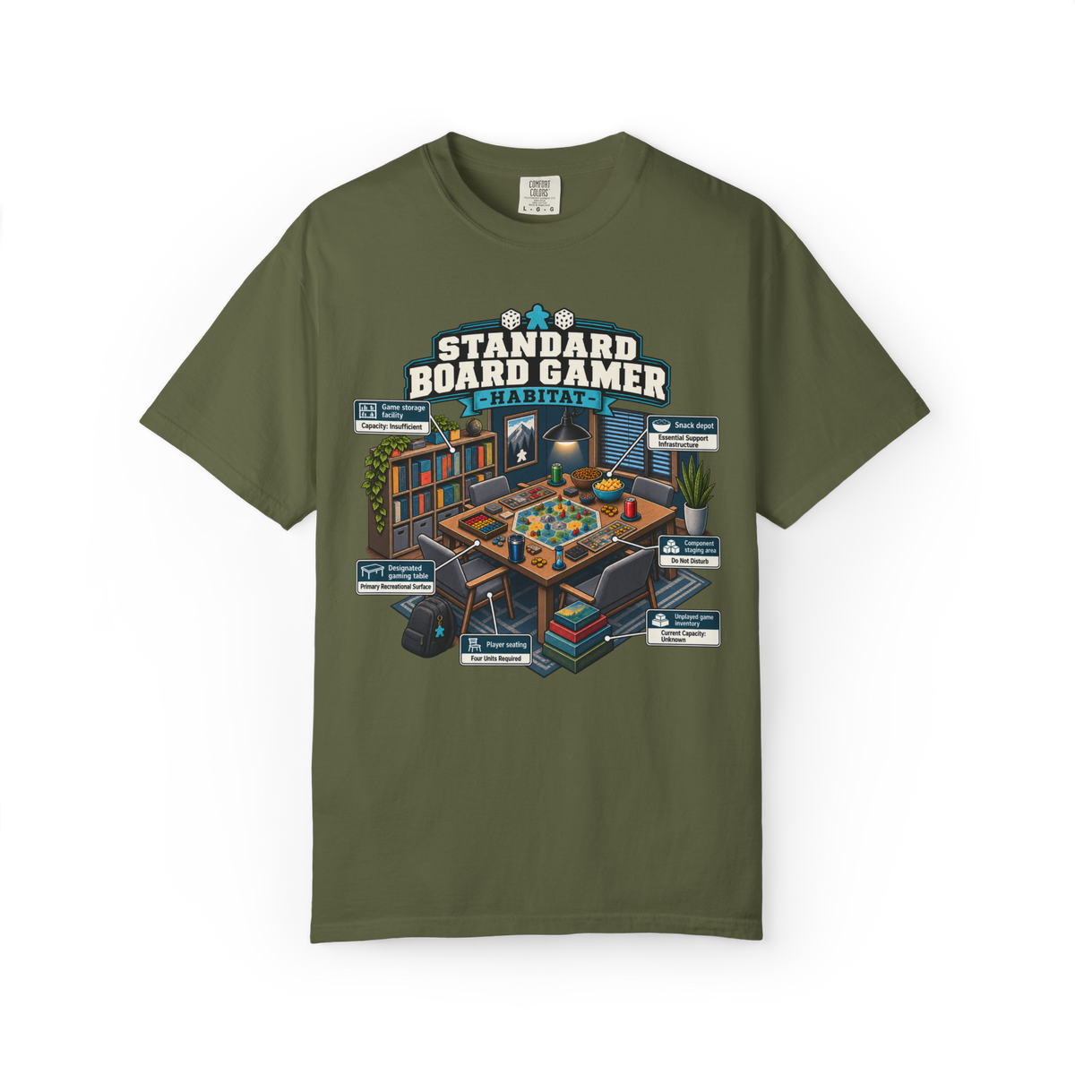 Standard Board Gamer Habitat T-Shirt