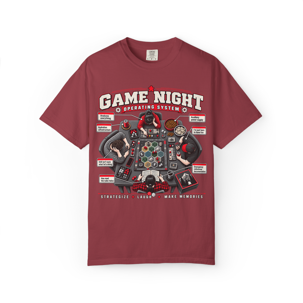Game Night Operating System Diagram T-Shirt
