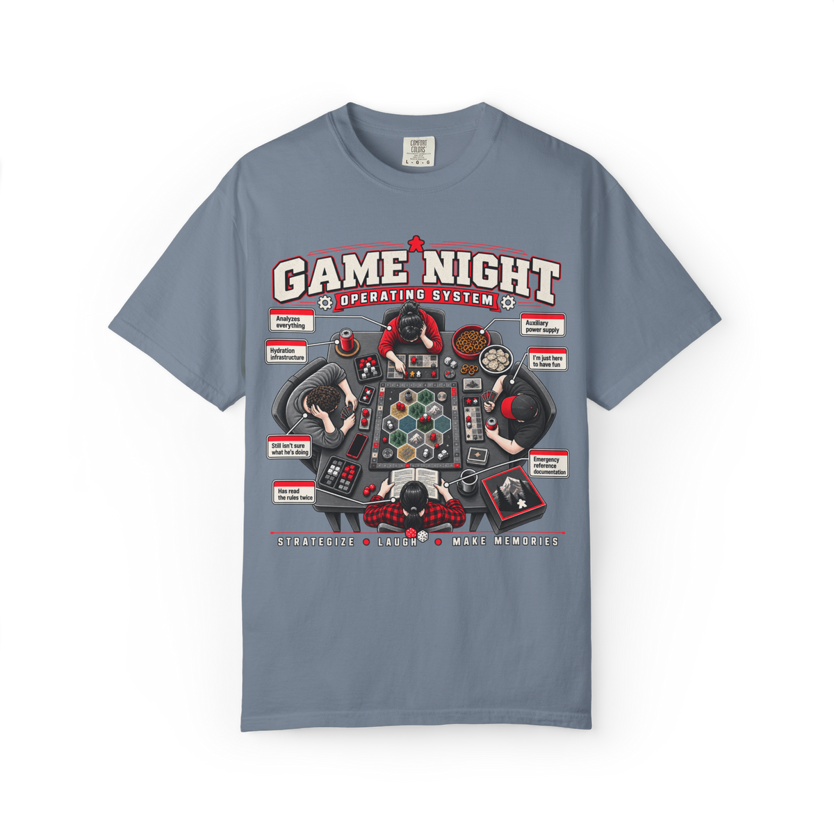 Game Night Operating System Diagram T-Shirt