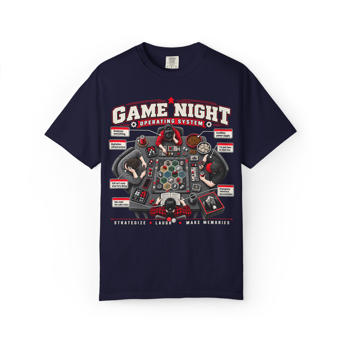 Game Night Operating System Diagram T-Shirt