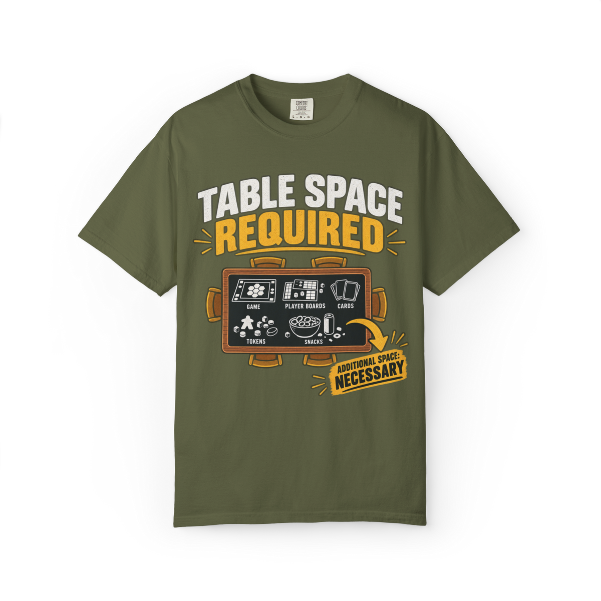 Table Space Required - Additional Space Necessary T-Shirt