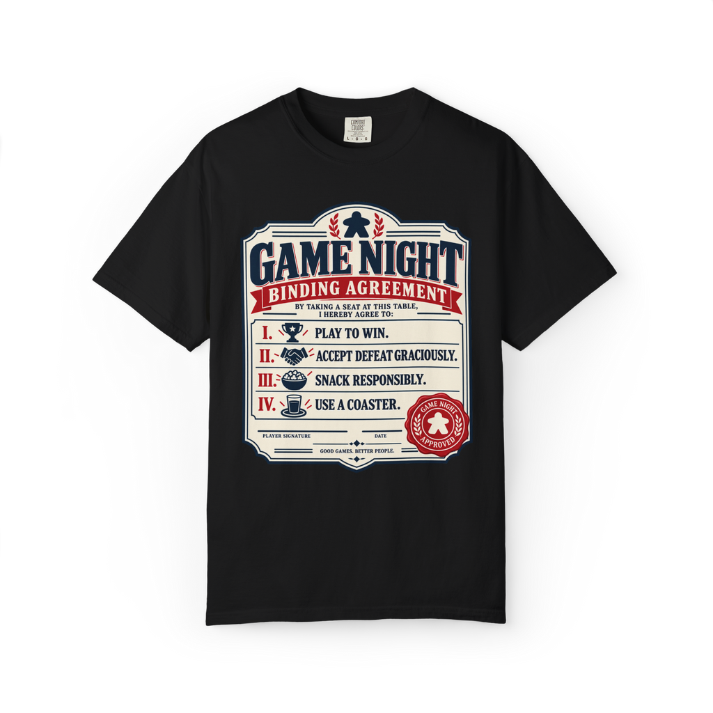 Game Night Binding Agreement Contract T-Shirt