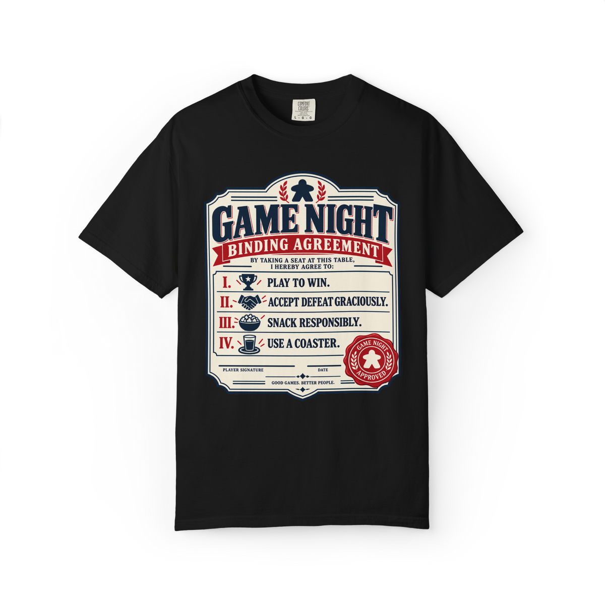 Game Night Binding Agreement Contract T-Shirt