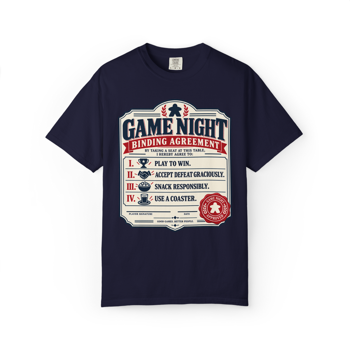 Game Night Binding Agreement Contract T-Shirt