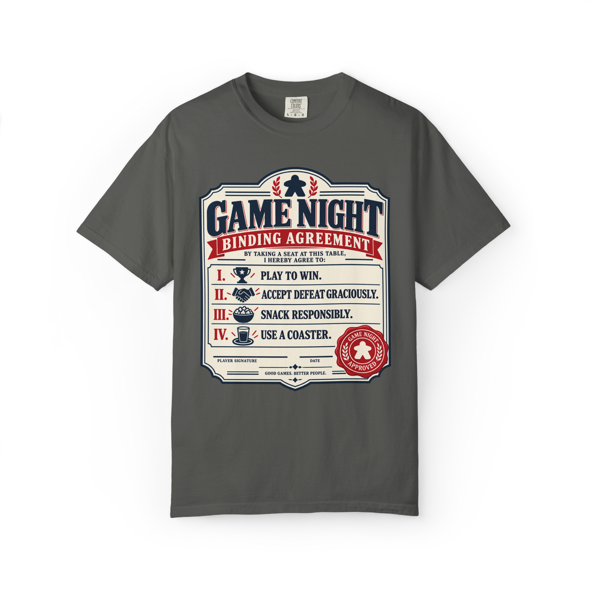 Game Night Binding Agreement Contract T-Shirt