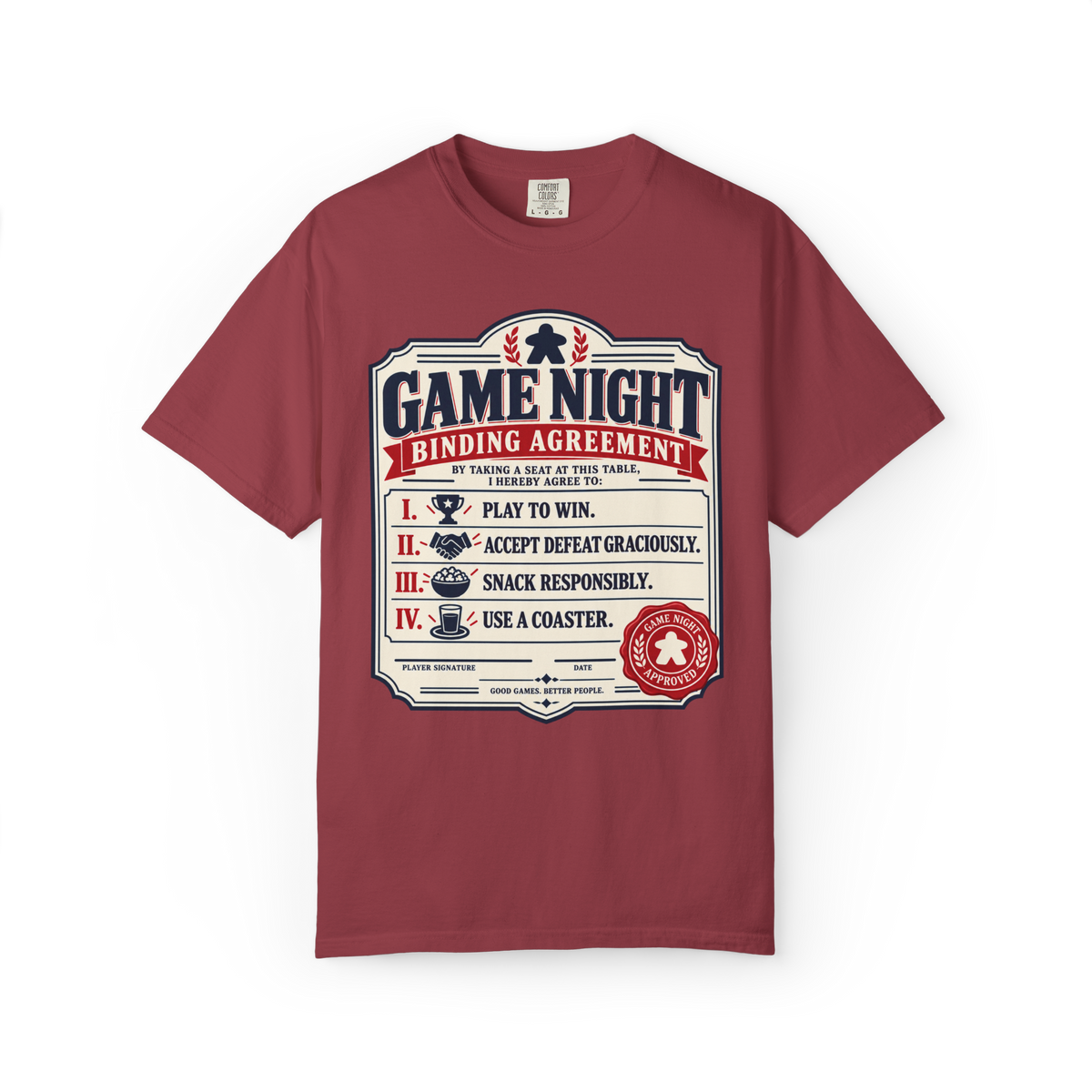 Game Night Binding Agreement Contract T-Shirt