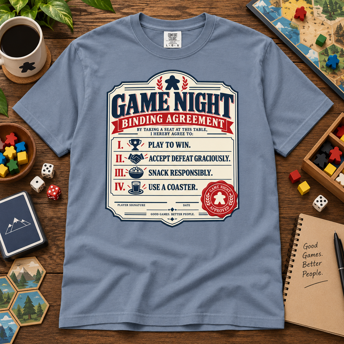 Game Night Binding Agreement Contract T-Shirt