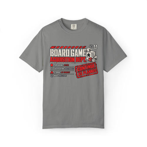 Board Game Acquisition Department T-Shirt