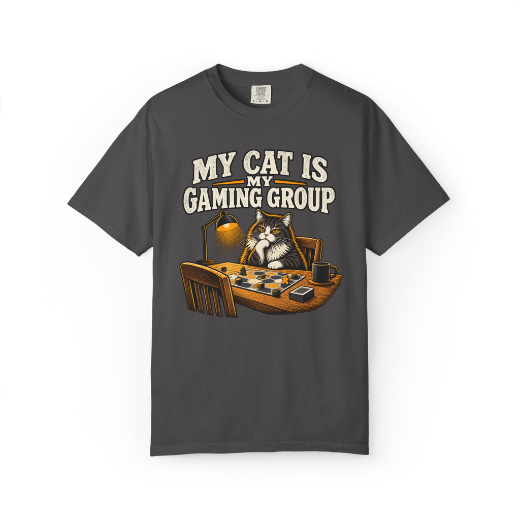 My Cat is My Gaming Group Solo Game T-Shirt