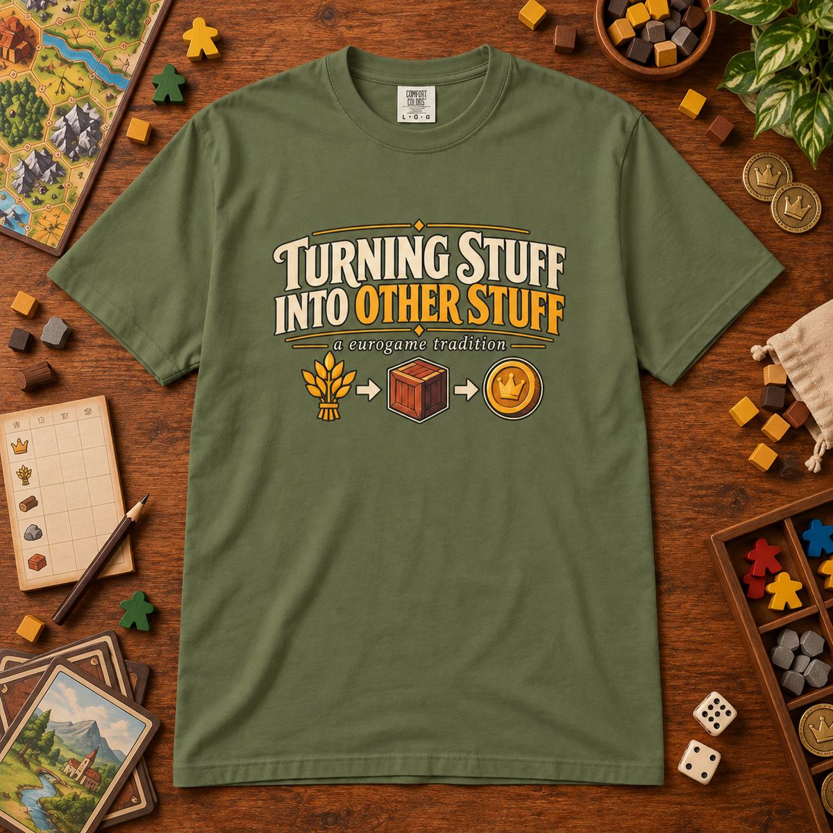 Turning Stuff Into Other Stuff - A Eurogame Tradition T-Shirt